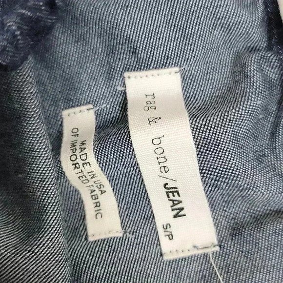 Rag & Bone JEAN Off The Shoulder Denim Mini Dress - Picture 10 of 12